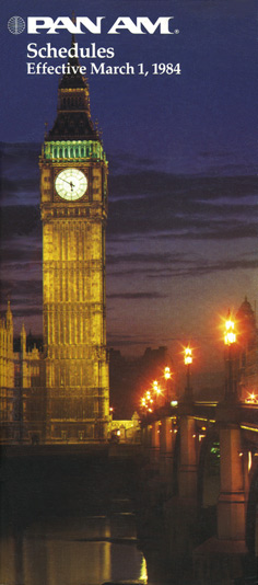 Pan Am Timetable Mar 1, 1984