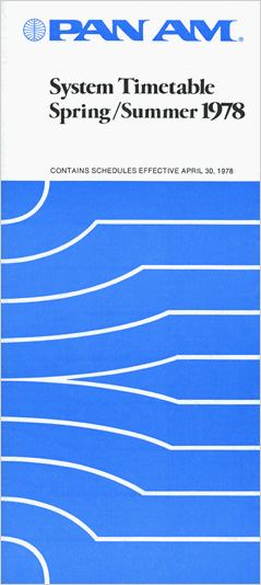 Pan Am Timetable Apr 26, 1970