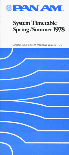 Pan Am Timetable Mar 1, 1974