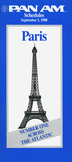 Pan Am Timetable Sep 1, 1988