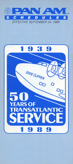 Pan Am Timetable Apr 3, 1988