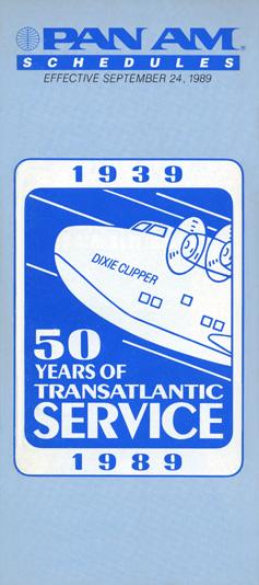 Pan Am Timetable Sep 24, 1989
