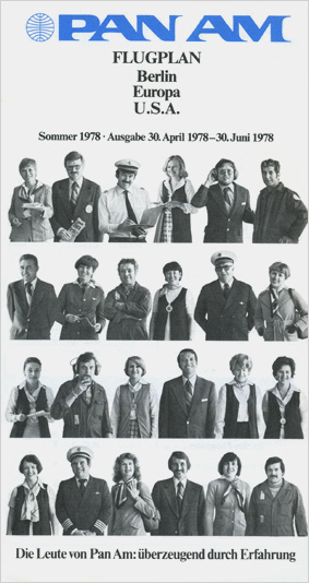 Pan Am Timetable Germany Apr 30, 1978