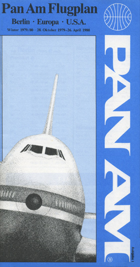 Pan Am Timetable Germany Oct 28, 1979
