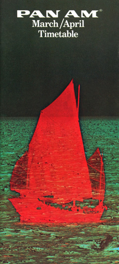 Pan Am Timetable Mar 1, 1971