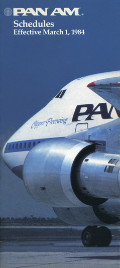 Pan Am Timetable Mar 1, 1984