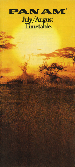 Pan Am Timetable Jul 1, 197