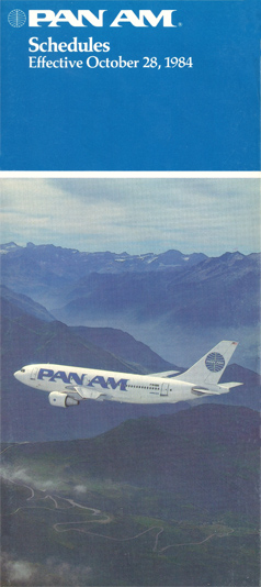 Pan Am Timetable Oct 28, 1984